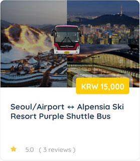 Purple Ski Shuttle Bus